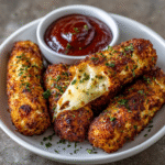 Keto Mozzarella Sticks (Almond Flour Coating
