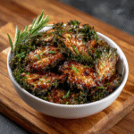 Keto Savory Parmesan & Rosemary Kale Chips