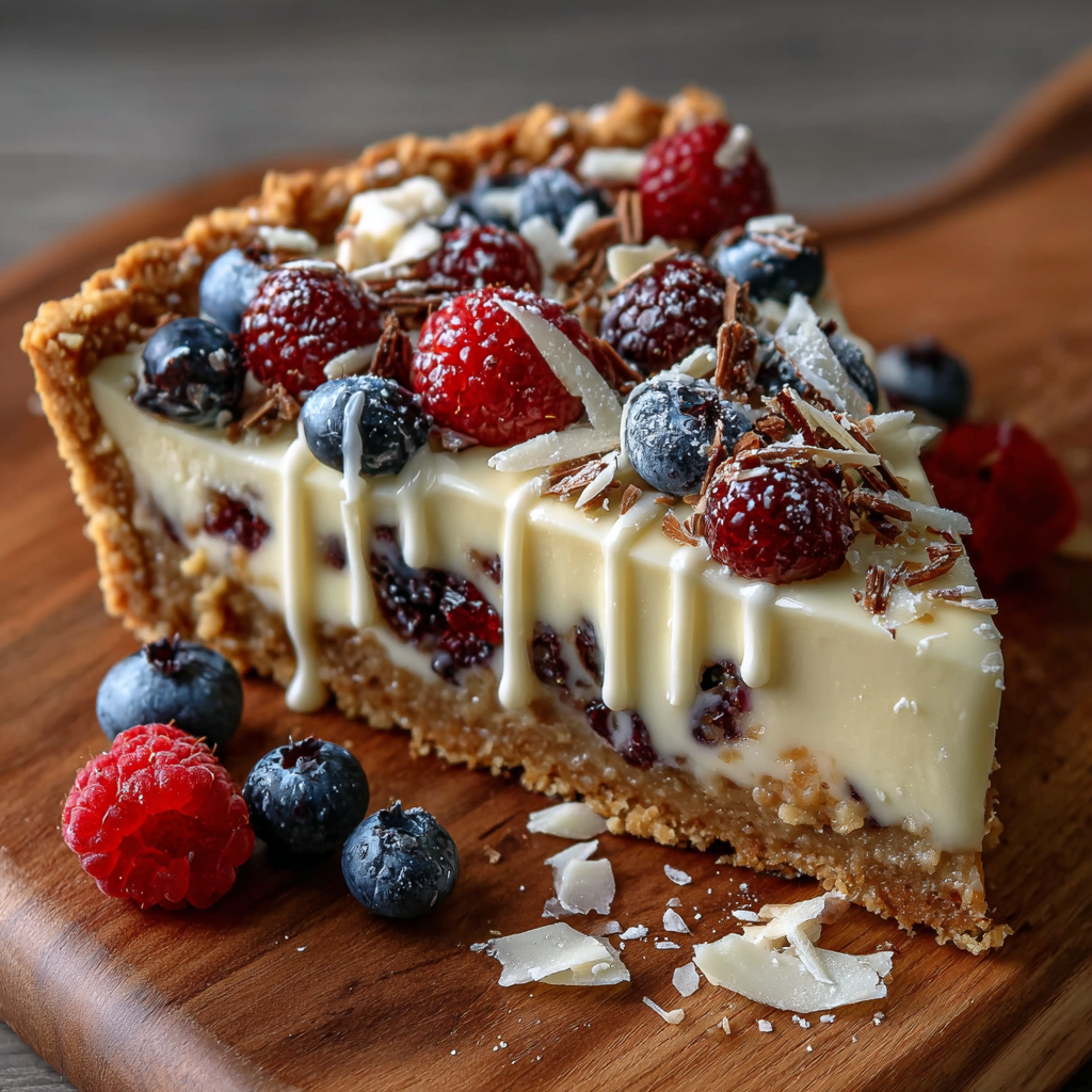 Keto Winter Berry White Chocolate Tart is a must-try dessert!