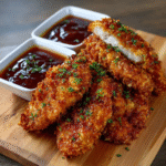 Pork Rind–Crusted Keto Chicken Tenders (Crispy, 0g Carb)