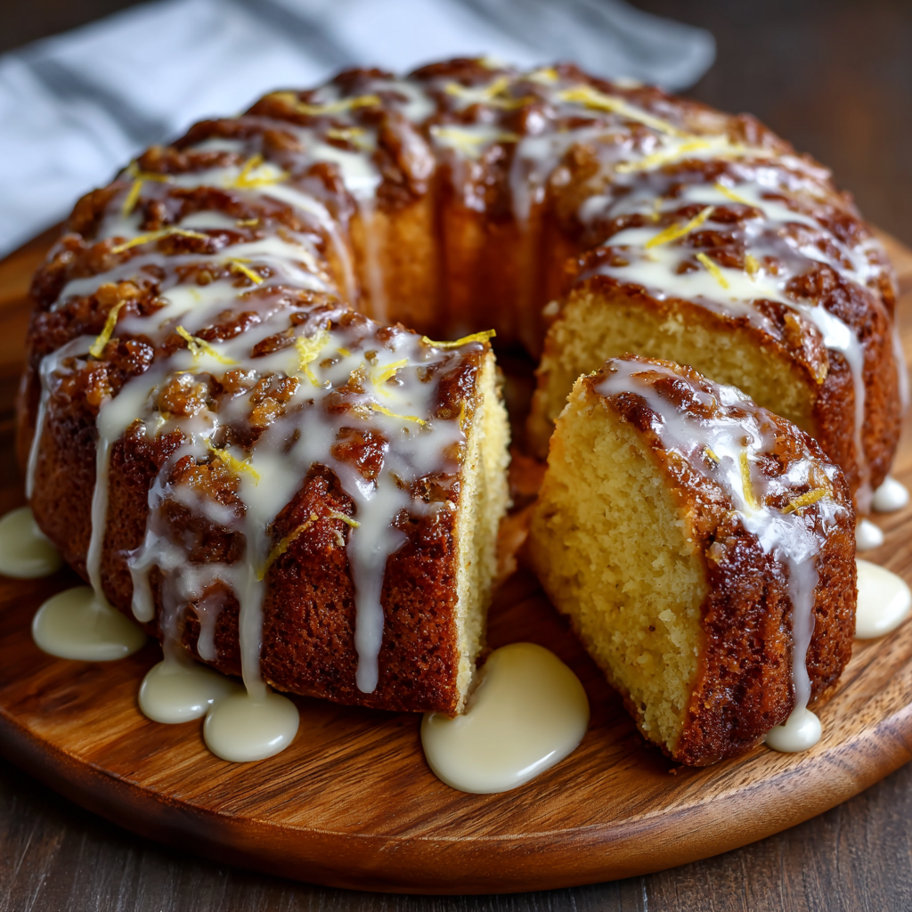 Keto Snowflake Lemon Glaze Cake is a delightful treat!