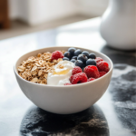 Brain fuel coffee + keto granola bowl
