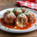 Cheddar Stuffed Meatballs