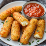 Crispy Keto Mozzarella Sticks