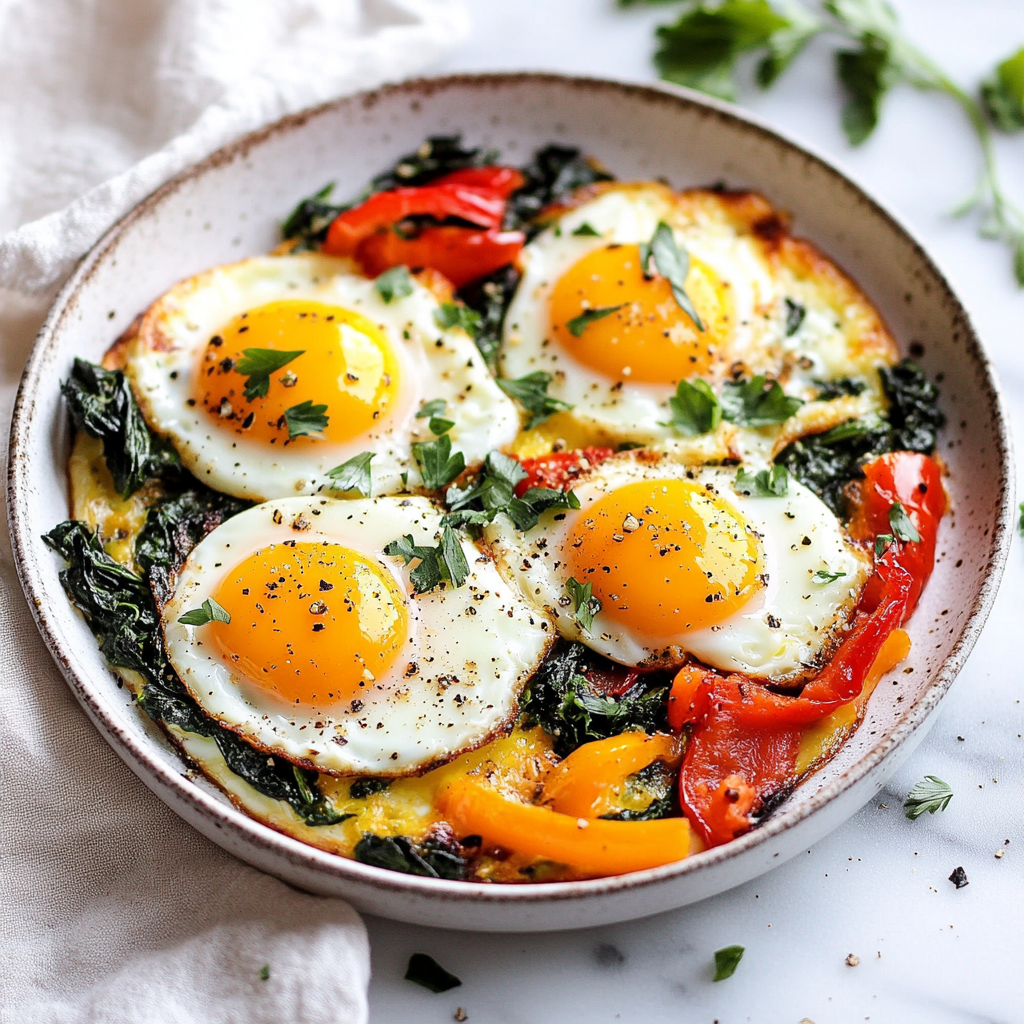 Easy Baked Eggs (low carb + keto) for Quick Mornings!