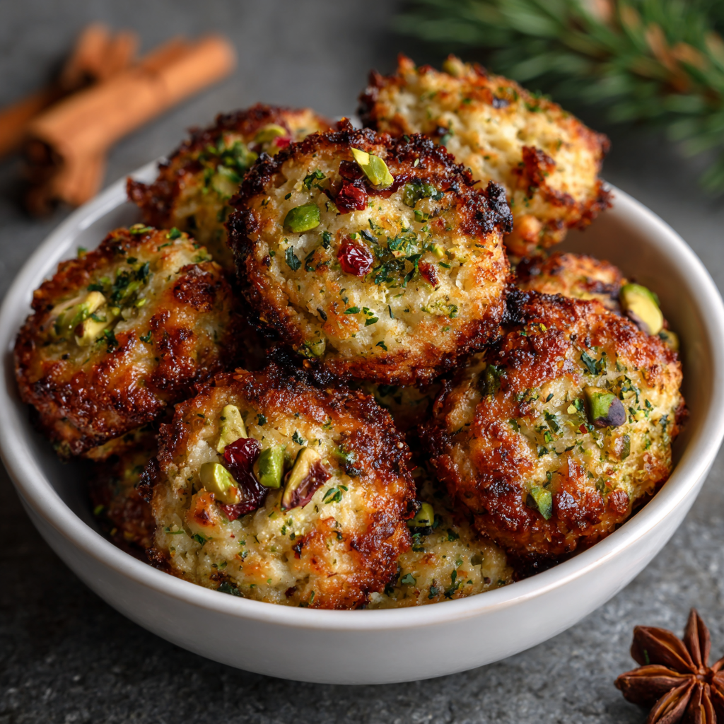 Holiday Pistachio Butter Cookie Bites (Keto) Delight!
