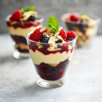 Keto Berry Parfait with Macadamia Custard