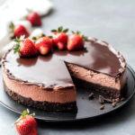 Keto Chocolate Cheesecake with Chocolate Strawberries