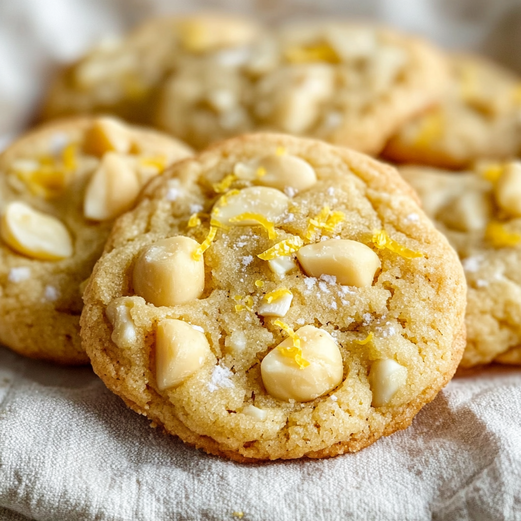 Keto Lemon White Chocolate Macadamia Cookies are Delightful!