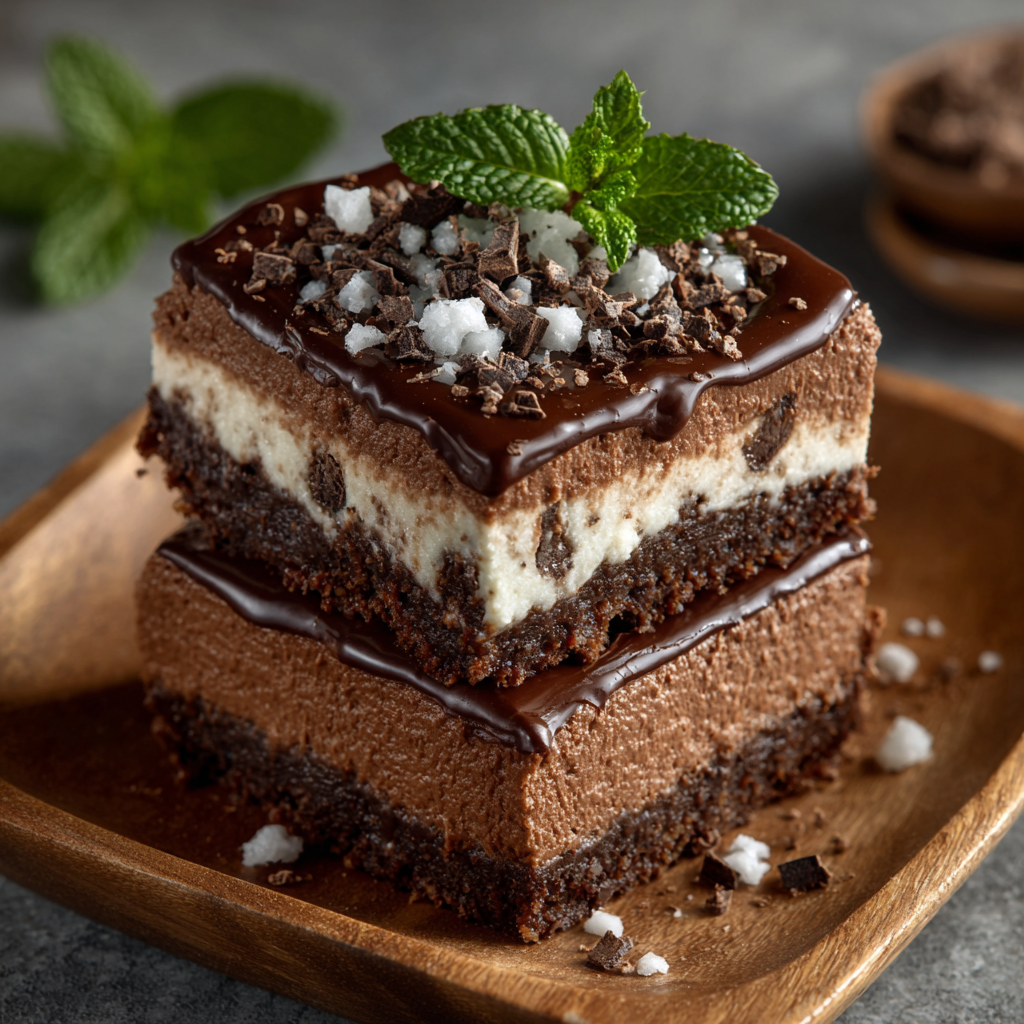 Keto Peppermint Mocha Mousse Squares are a must-try dessert!