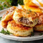 Keto Sausage and Biscuits