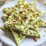 Keto White Chocolate Matcha Bark