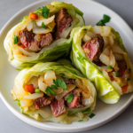 Philly Cheesesteak Cabbage Wraps