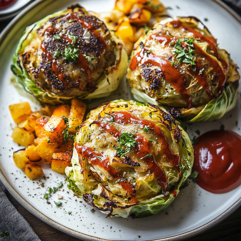 Roasted Cabbage Burgers: A Healthy Twist on Tradition!