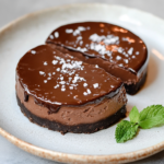 Salted Dark Chocolate Keto Cheesecake