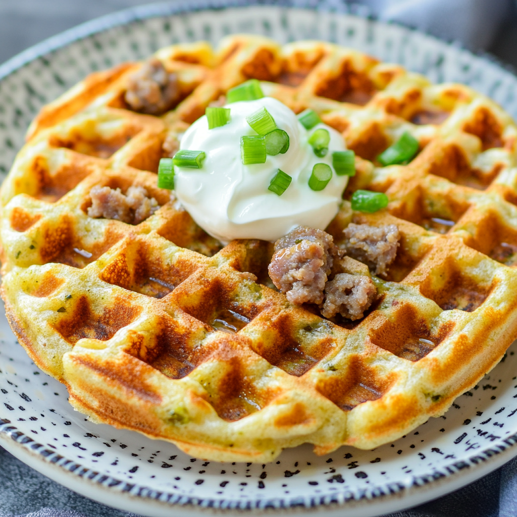 Sausage Jalapeno Chaffles are the perfect crispy treat!