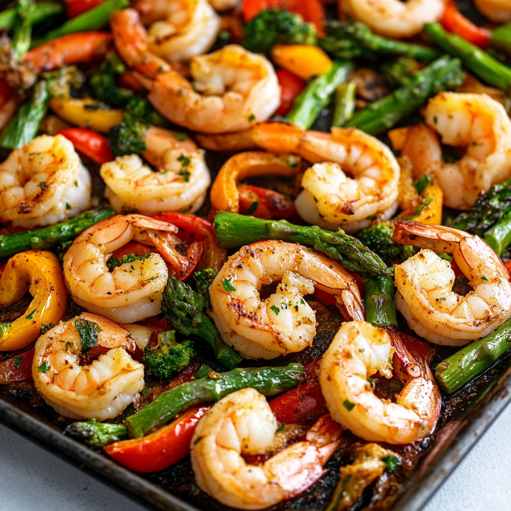 Sheet-Pan Garlicky Shrimp & Veggies for Quick Meals