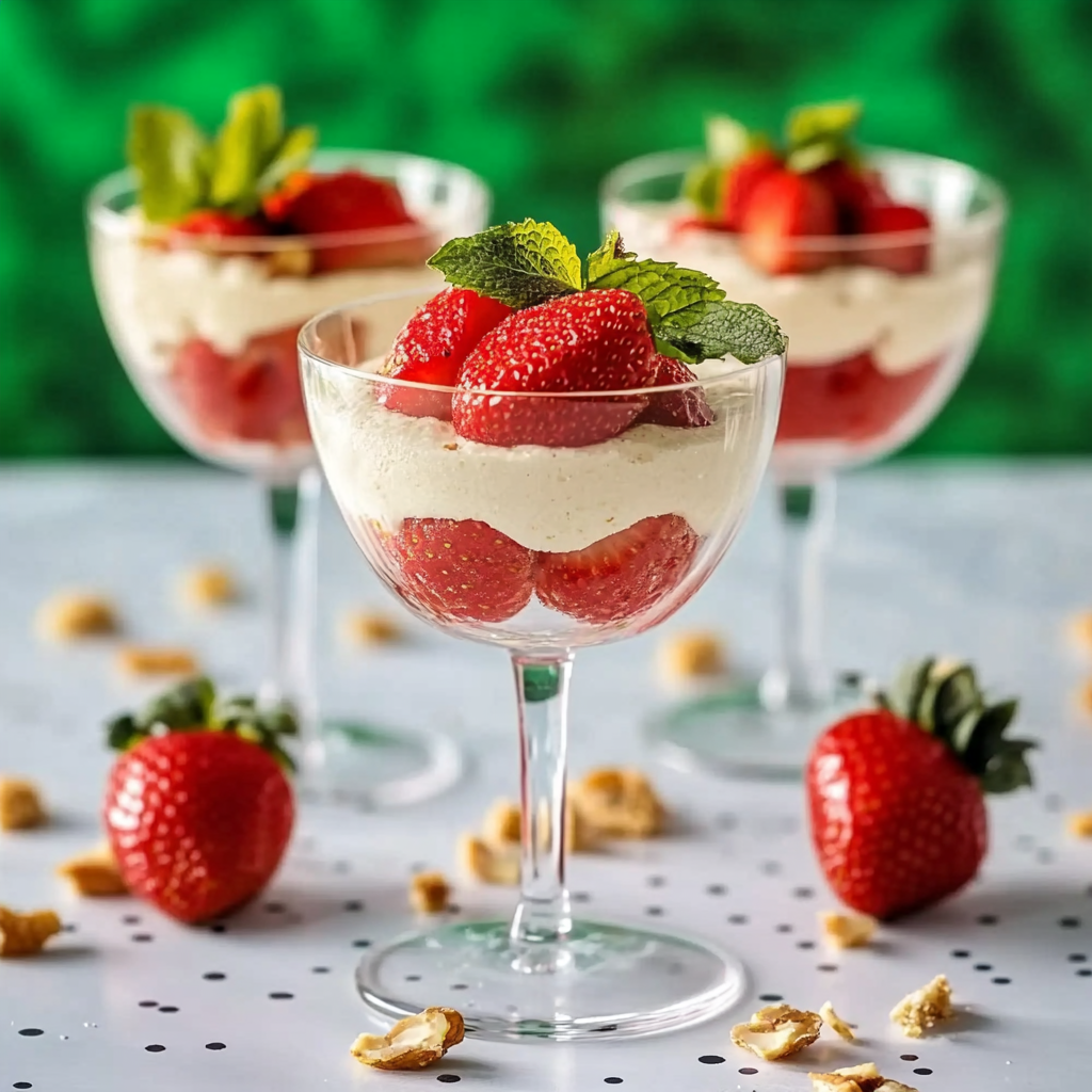 Champagne & Strawberry Keto Syllabub: Dive into Delight!
