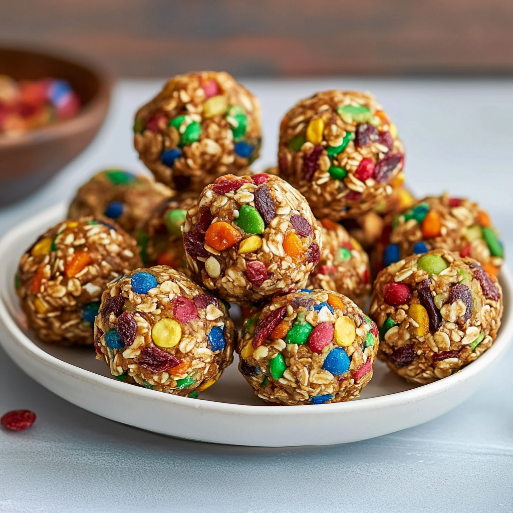 Energy Dessert with Rainbow Cereal and Keto Hoops: Easy!