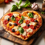 Heart-Shaped Fathead Pizza with Fresh Toppings