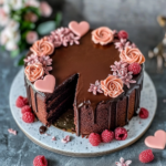 Keto Chocolate Valentine's Cake