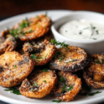 Keto Fried Sliced Mushrooms with Ranch