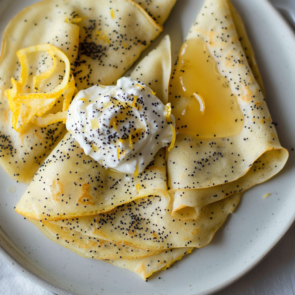 Low-Carb Poppyseed Lemon Crepes: A Tangy Delight!