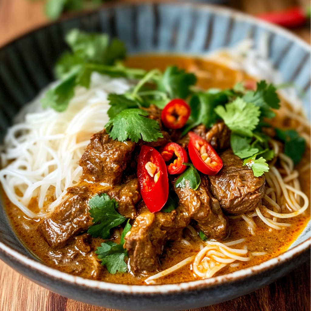 Malaysian Rendang with Shirataki Noodles is Irresistible!