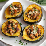 Sage and Sausage Stuffed Acorn Squash