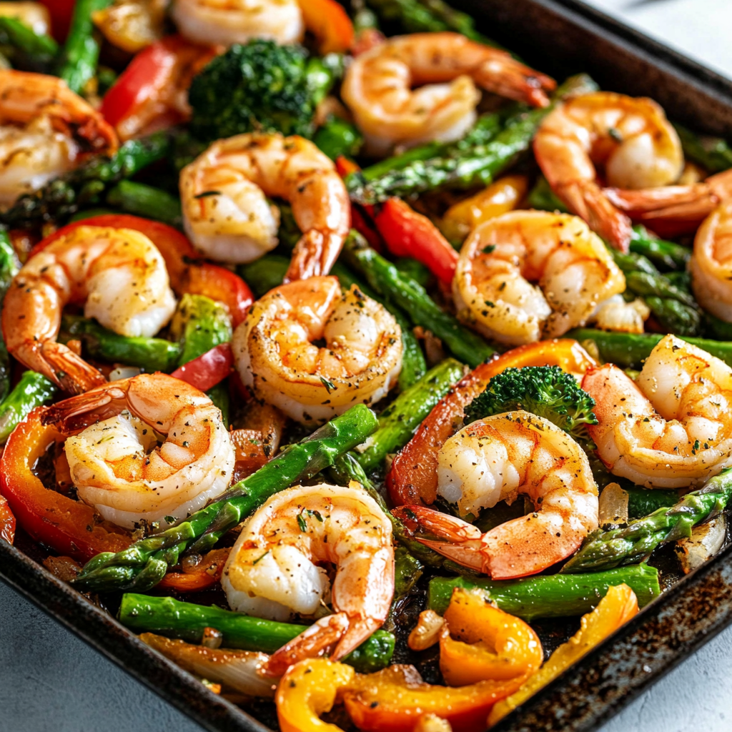Sheet-Pan Garlicky Shrimp & Veggies will amaze you!