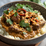 Beef Rendang Coconut Cauliflower Crispy Shallot Bowl