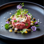 Beef Tartare Smoked Ricotta Caper Mess