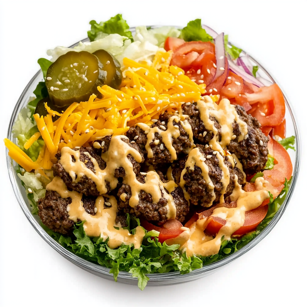 Big Mac Salad Bowl: A Delectable Low-Carb Delight!