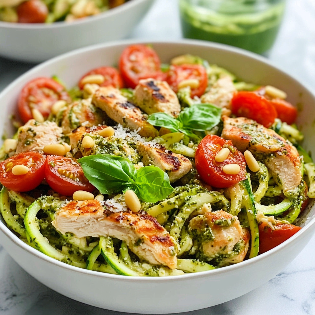 Chicken Pesto Zoodle Salad: A Fresh, Flavorful Delight!