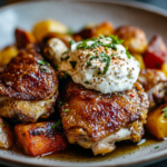 Crispy Chicken Thigh Whipped Ricotta Roasted Garlic Bomb