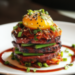 Korean Wagyu Kimchi Gochujang Egg Stack