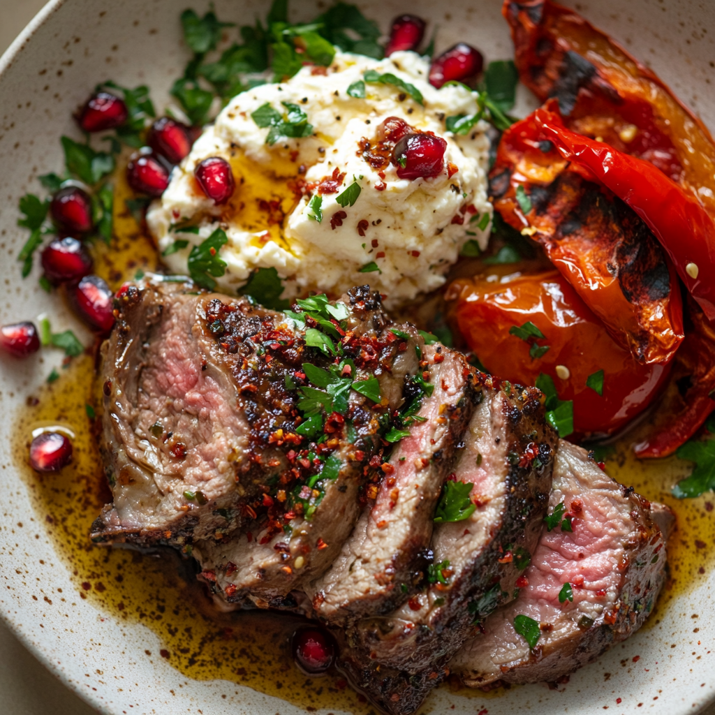 Lamb Harissa Whipped Feta Smash will amaze you!