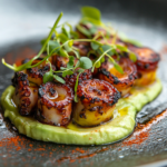 Octopus Chorizo Smashed Avocado Paprika Bomb