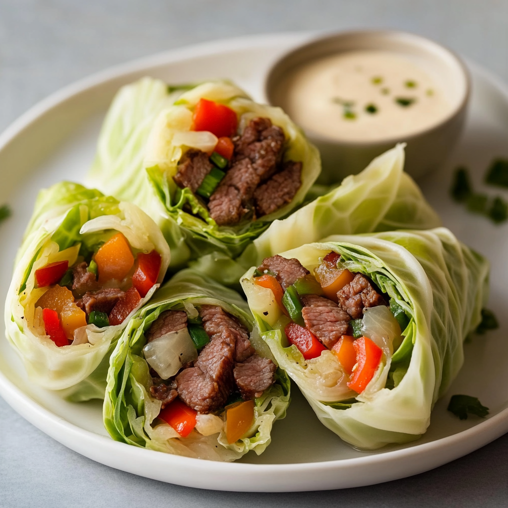 Philly Cheesesteak Cabbage Wraps: Delicious & Healthy!