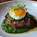 Pork Cheek Chimichurri Crispy Egg Chaos