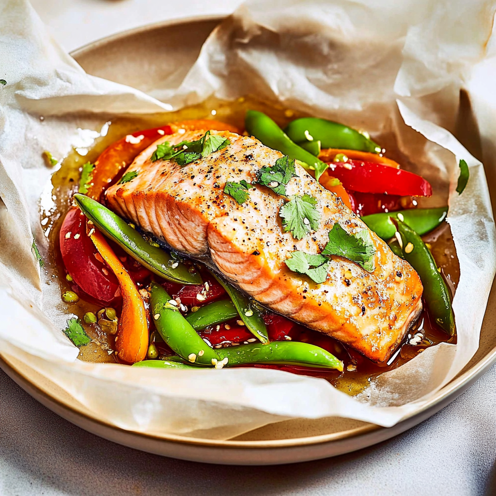 Salmon En Papillote with Ginger & Soy: A Healthy Delight!