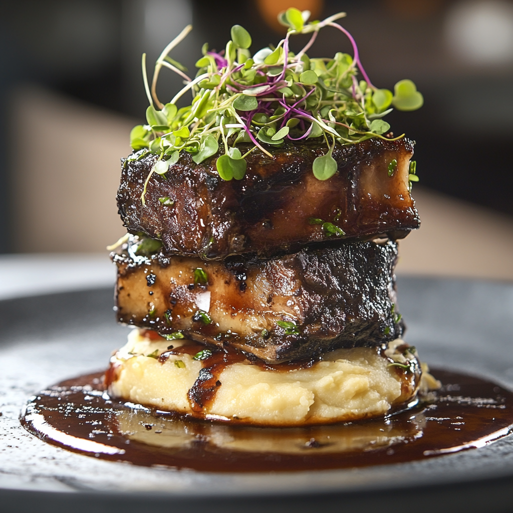 Short Rib Truffle Cauliflower Stack: A Gourmet Delight!