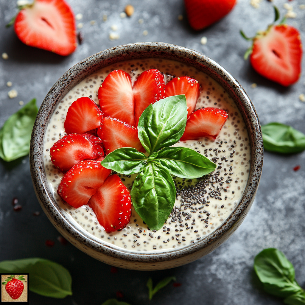 Strawberry Basil Chia Pudding: A Refreshing Delight!