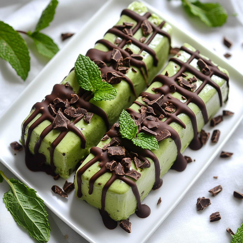 Creamy Avocado Mint Chocolate Ice Cream Bars Delight You!
