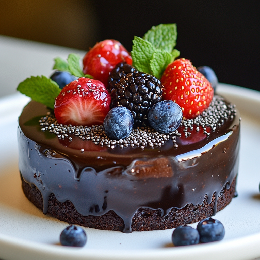 Flourless Black Cocoa and Chia Greek Yogurt Cake delights!