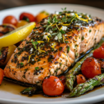 Herb-Crusted Feta Salmon with Lemon Zest