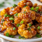 Honey Garlic Cauliflower Bites