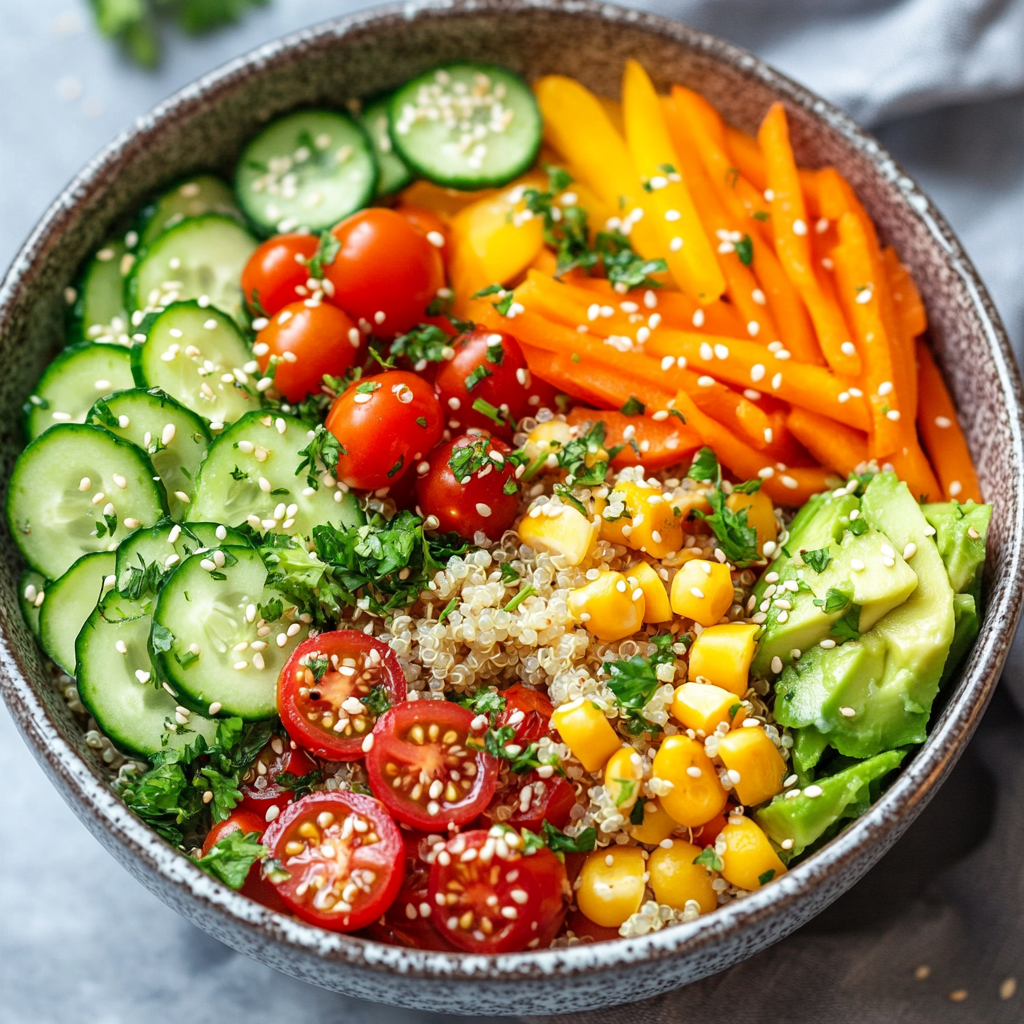 Rainbow Quinoa Power Bowl: A Colorful, Healthy Meal!