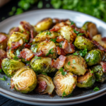 Smashed Bacon Brussels Sprouts Air Fryer