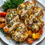Tahini-Drizzled Roasted Cauliflower Steaks
